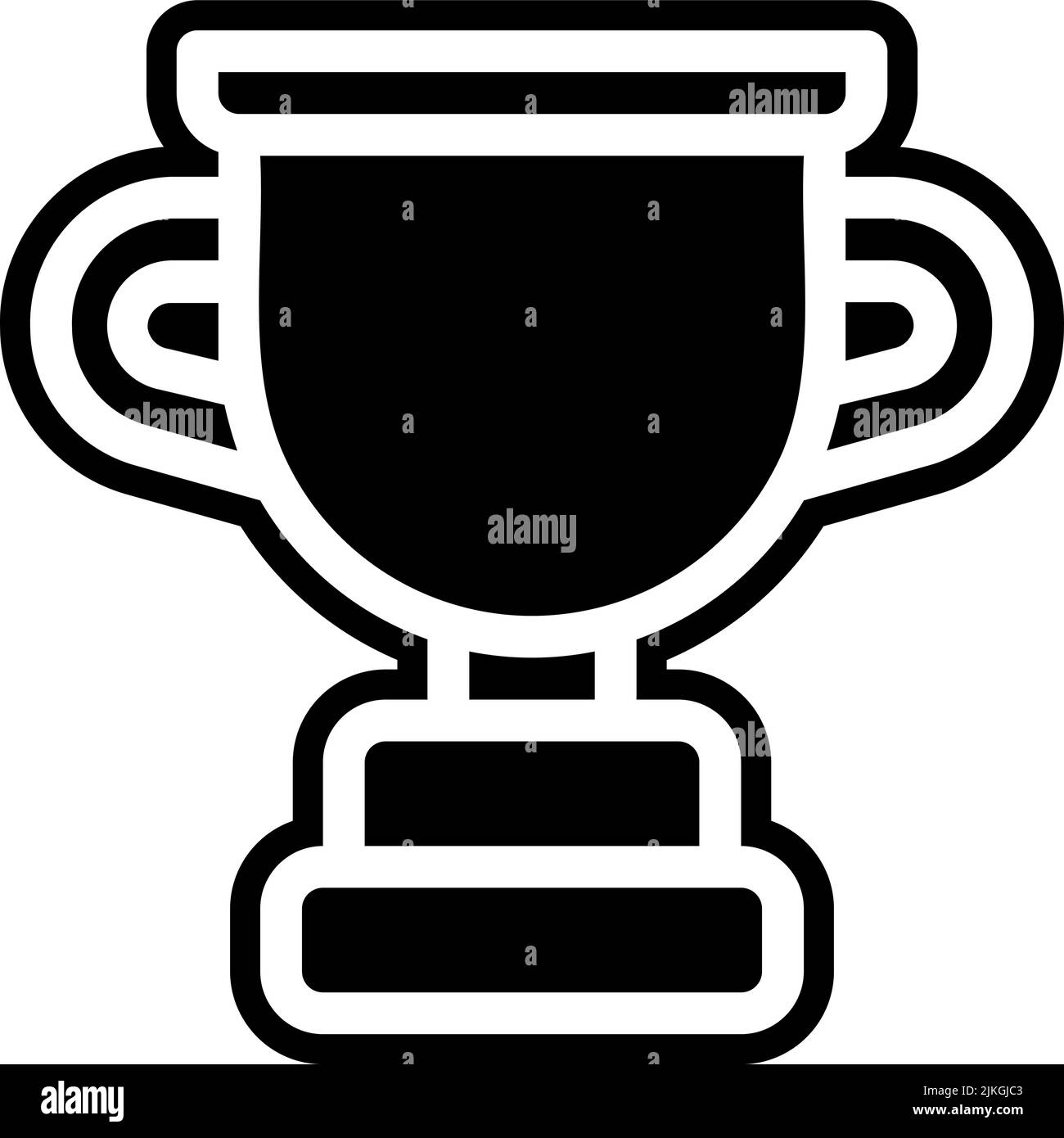 icona trofeo immagine vettoriale nera. Illustrazione Vettoriale