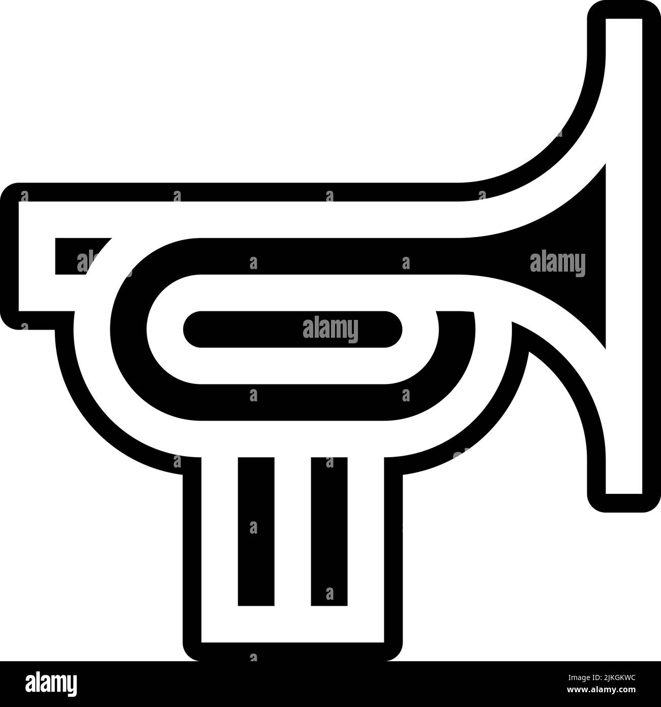 icona bugler immagine vettoriale nera. Illustrazione Vettoriale
