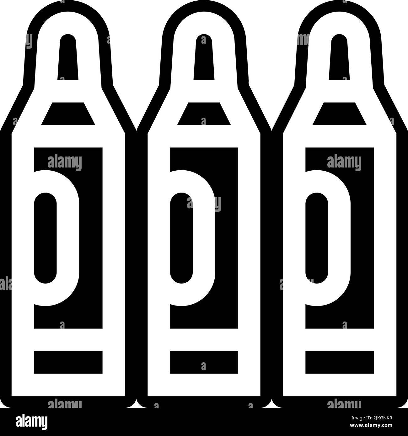 icona a forma di pastello immagine vettoriale nera. Illustrazione Vettoriale