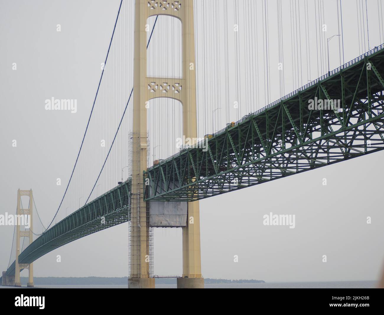 Un bellissimo scatto del Mackinac Bridge Foto Stock