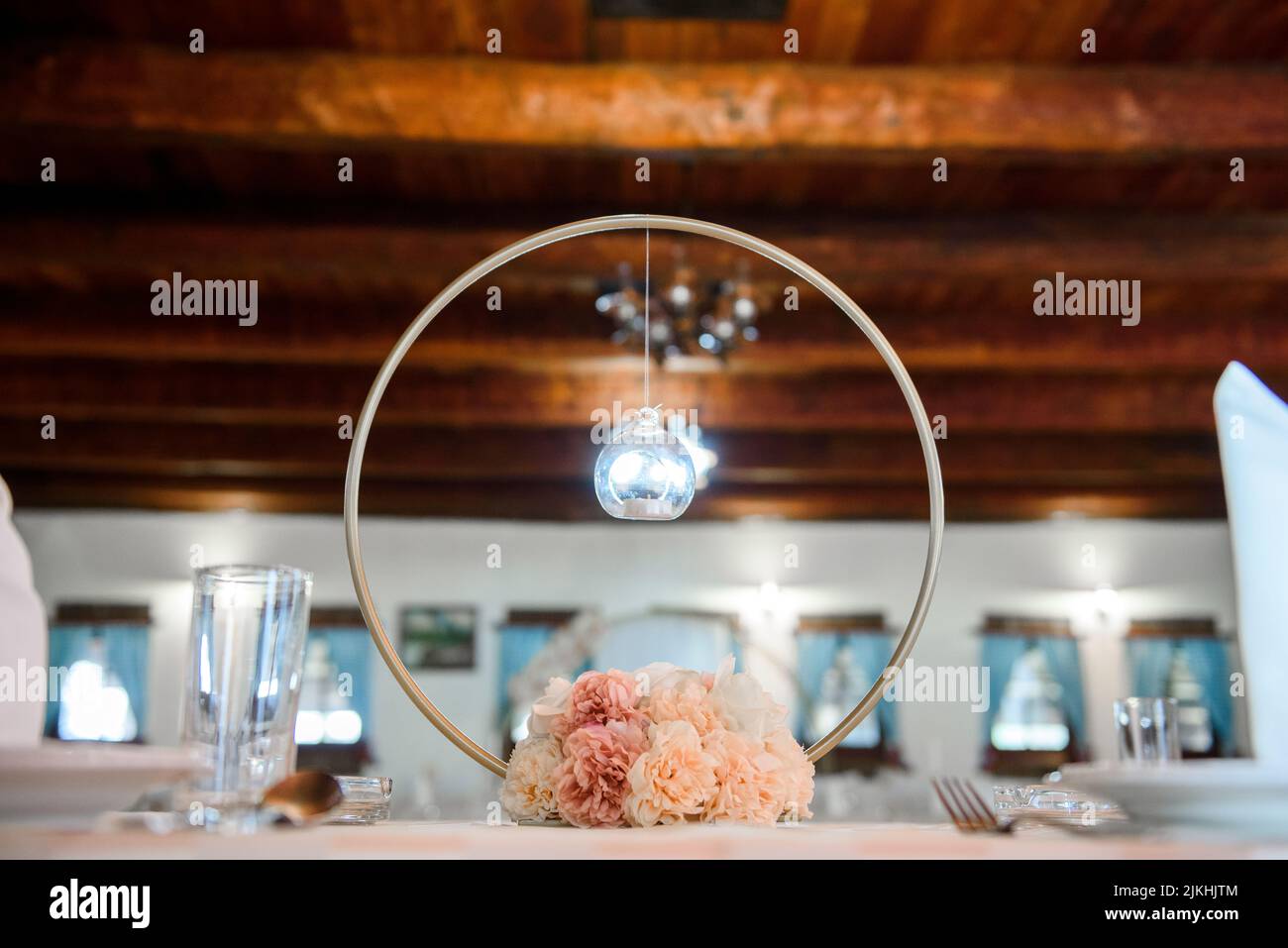 Le belle decorazioni interne di un luogo di eventi Foto Stock