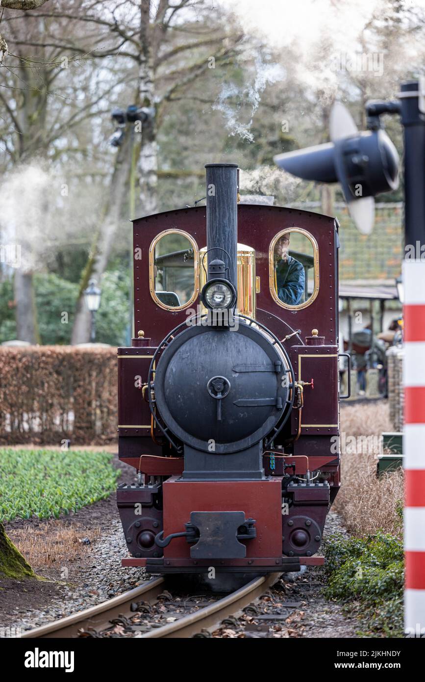 Un treno a vapore nel parco Efteling Foto Stock