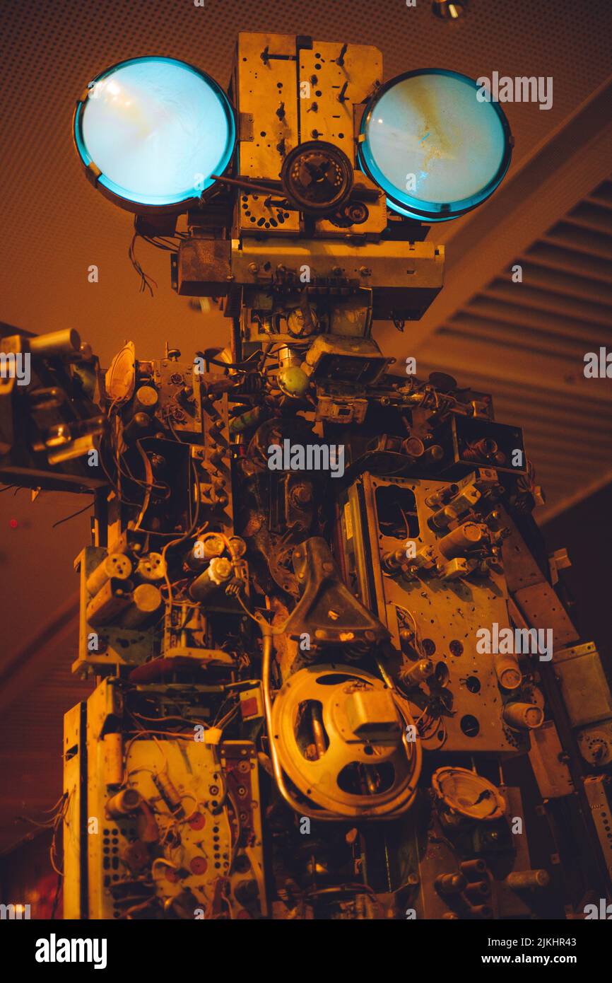 un colpo verticale di un robot. Foto Stock