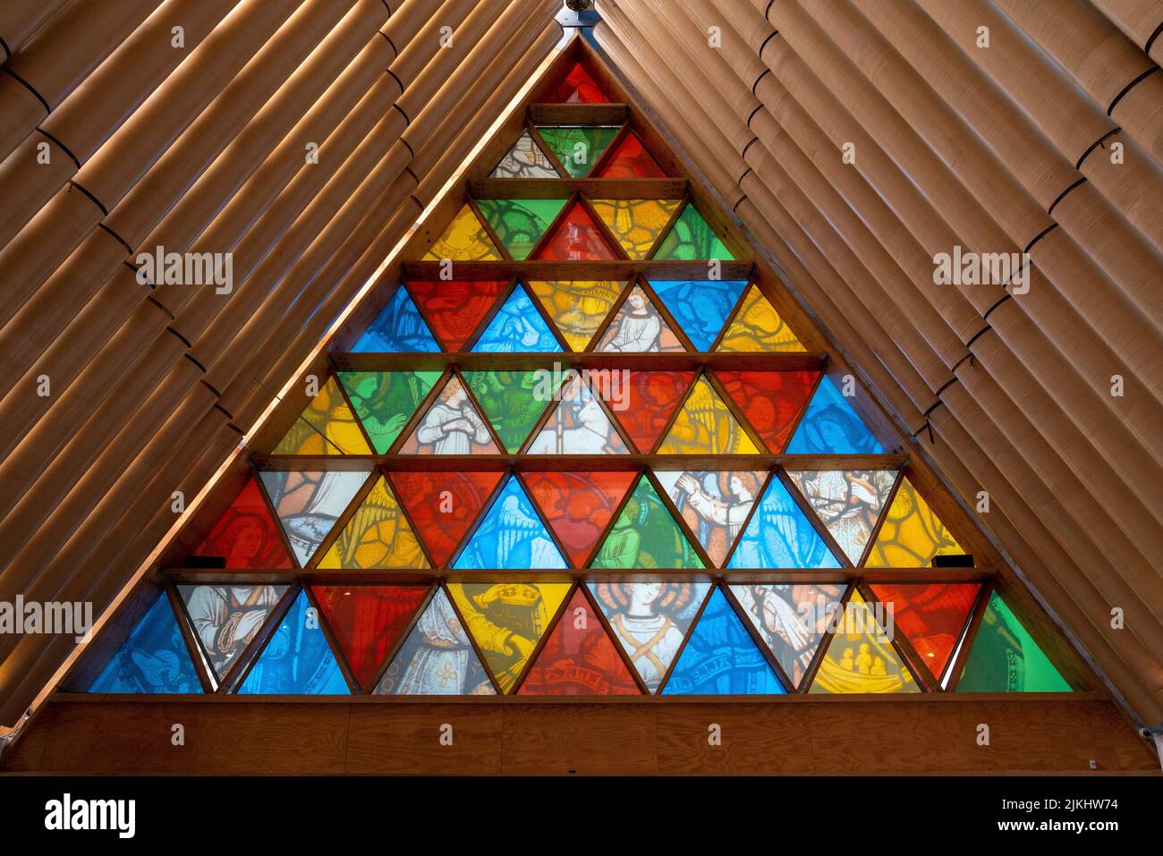 Famosa cattedrale di cartone di Christchurch, Nuova Zelanda Foto Stock