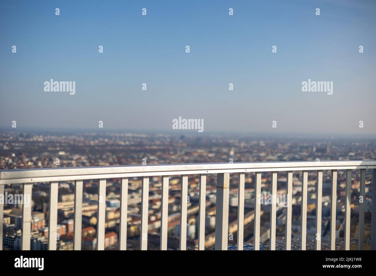 Il bellissimo paesaggio urbano di Monaco scattato al mattino Foto Stock