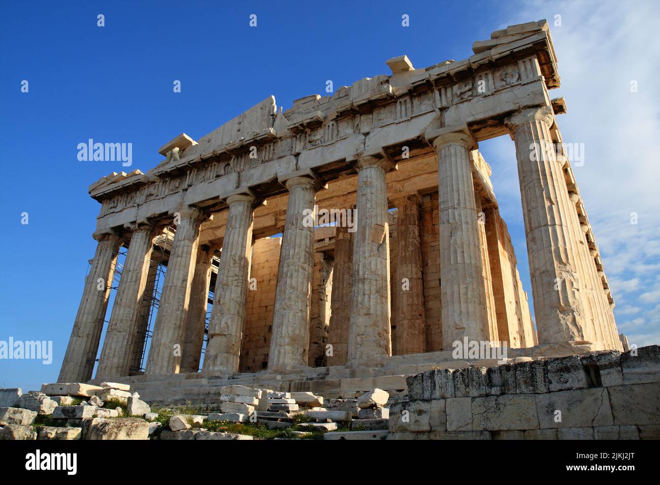 Il Partenone contro il cielo, Acropoli ateniese, Grecia Foto Stock