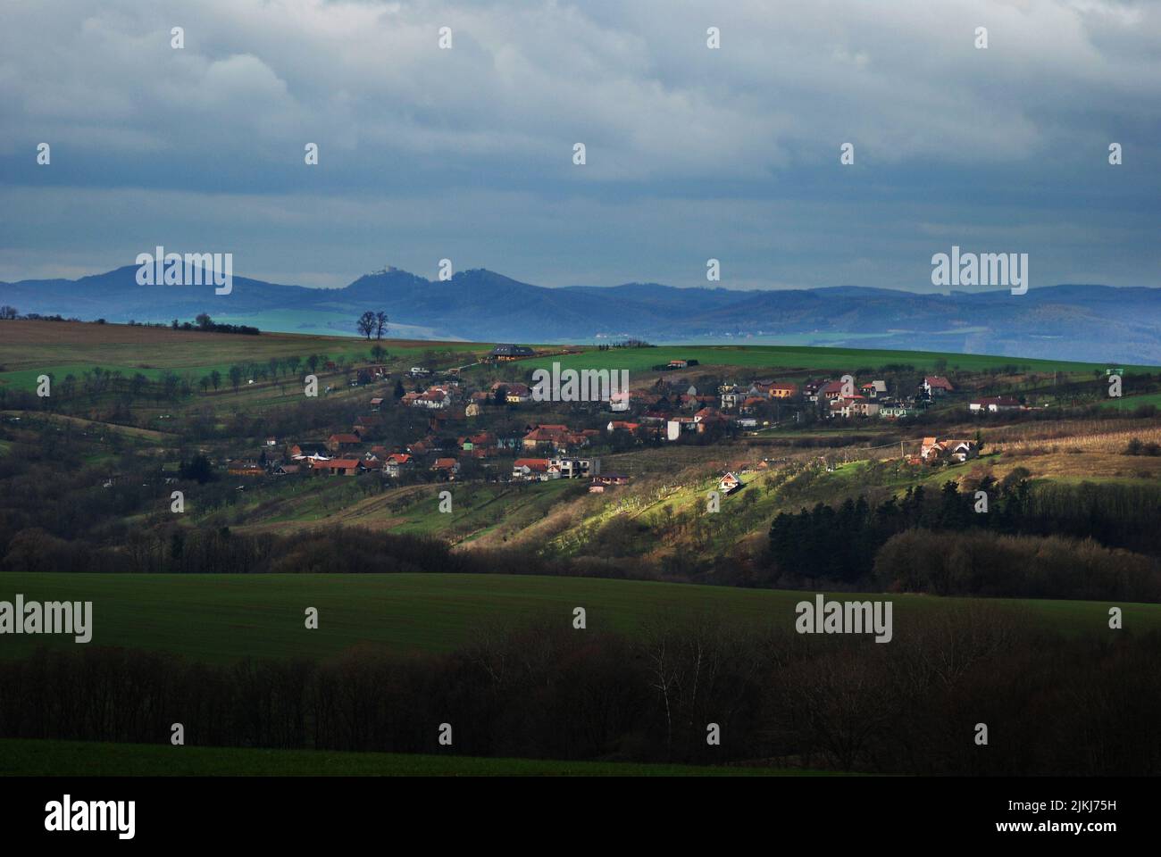 Una bella vista sulla natura della città di Uherske Hradiste nella Repubblica Ceca Foto Stock