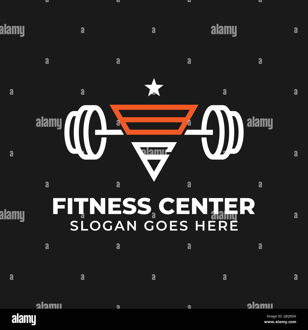Monogramma centro fitness logo vettore con lettere B e G, ideale per l'illustrazione vettoriale di allenamento palestra Illustrazione Vettoriale