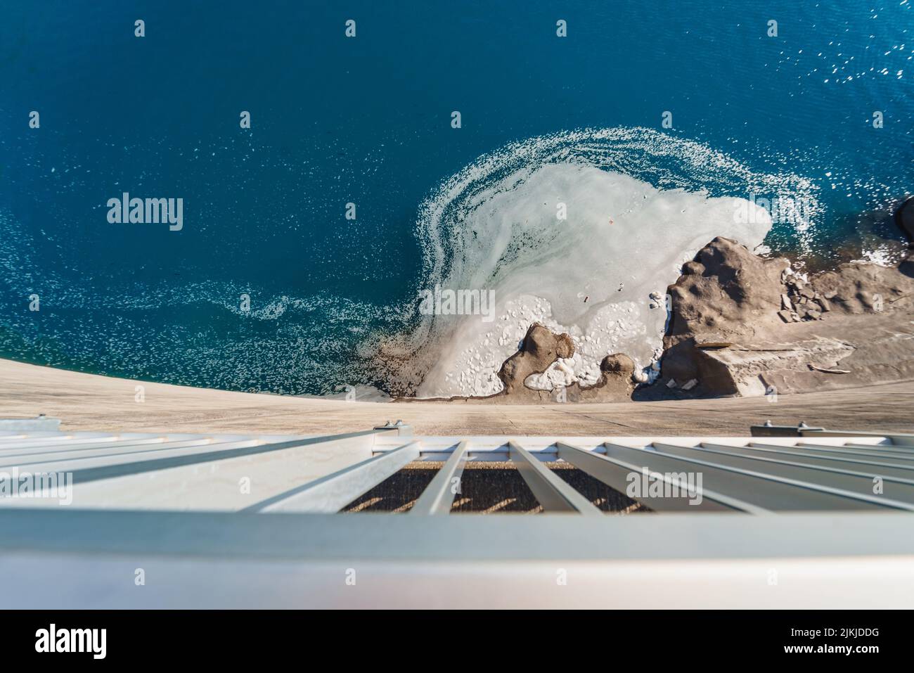 Una vista aerea del Lago Lunersee a Vorarlberg, Austria Foto Stock