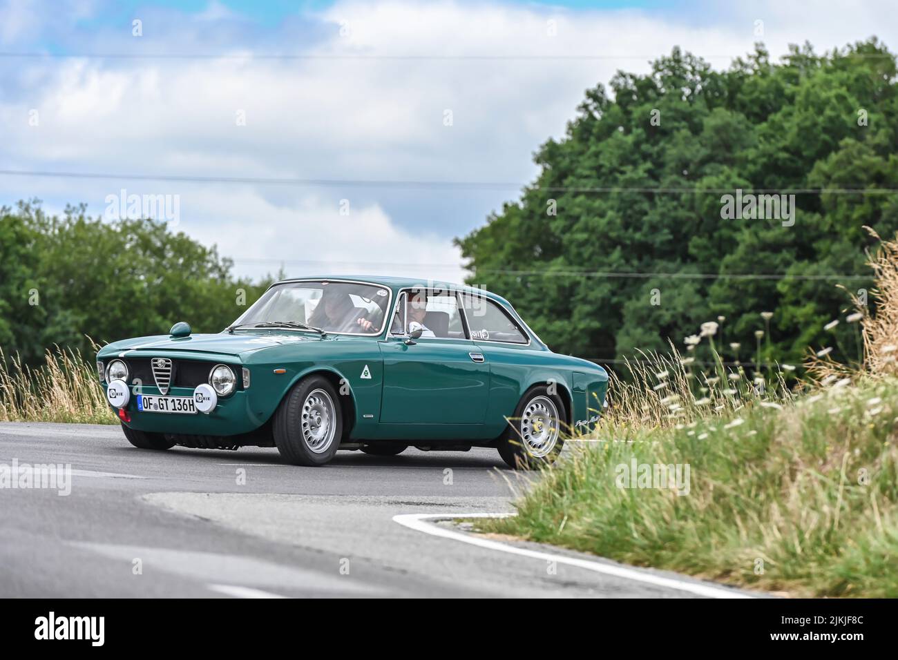 Bad König, Hesse, Germania, Alfa Romeo GT Junior, costruito nel 1970. Al festival classico auto. Foto Stock