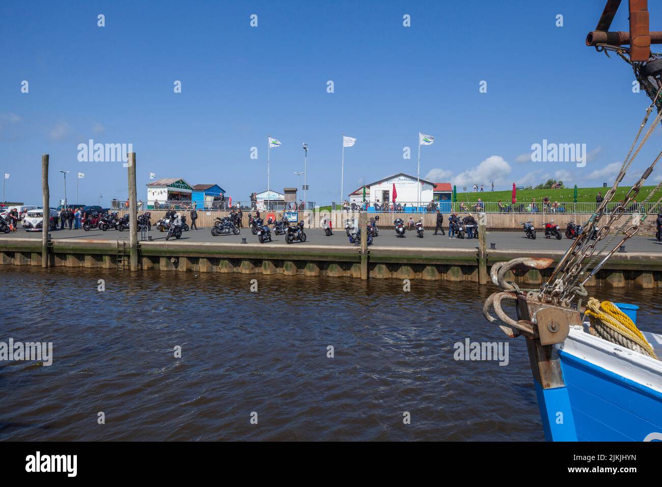 Kutterhafen, Dorumer Neufeld, Dorum, bassa Sassonia, Germania, Europa Foto Stock
