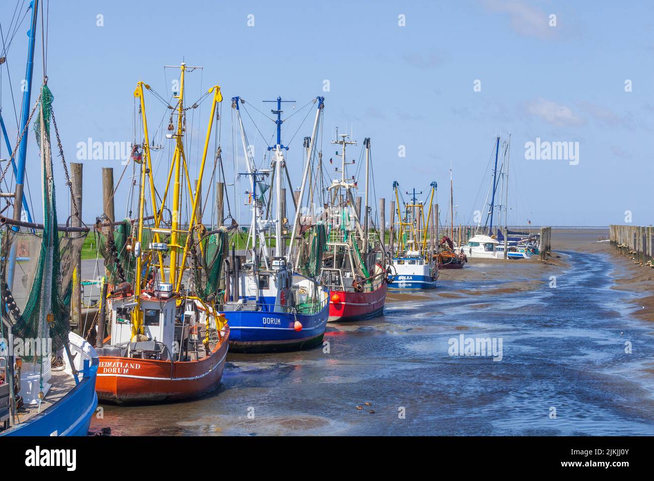 Kutterhafen, Dorumer Neufeld, Dorum, bassa Sassonia, Germania, Europa Foto Stock