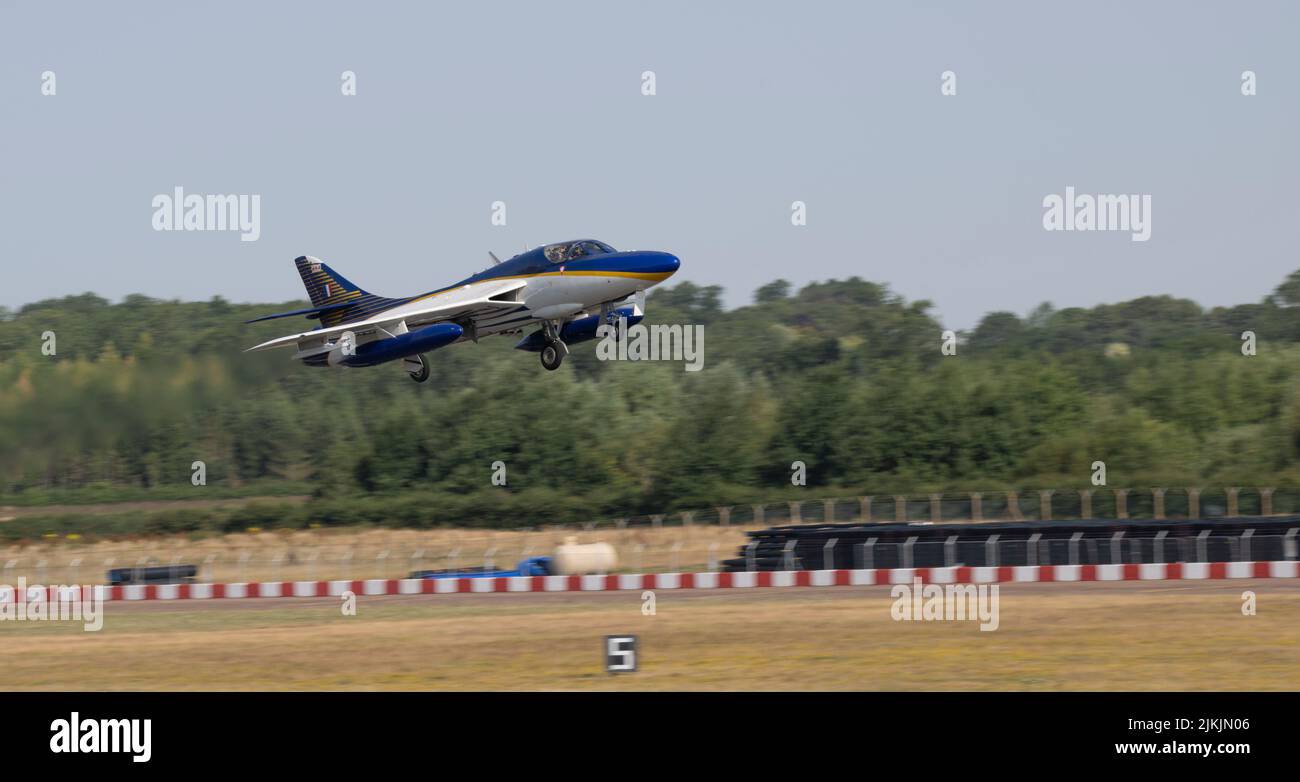 Hawker Hunter T72 XE688 di Hawker Hunter Aviation al Royal International Air Tattoo 2022 Foto Stock