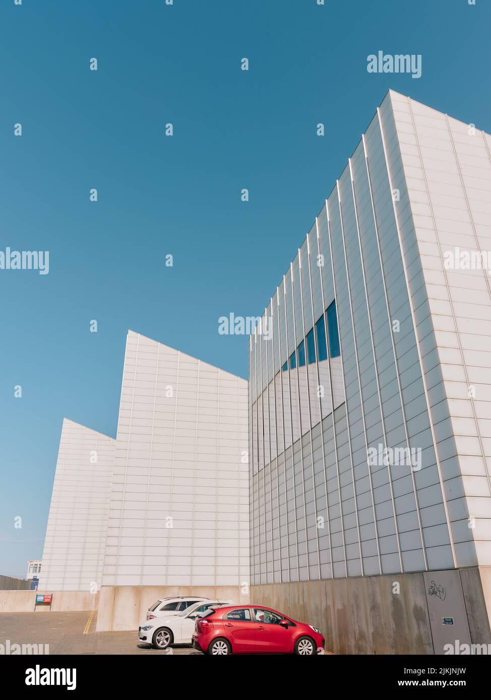 Architettura moderna del Turner Galleria Contemporanea Margate fronte mare Kent Inghilterra UK - Minimalismo geometrico - David Chipperfield Architects Foto Stock
