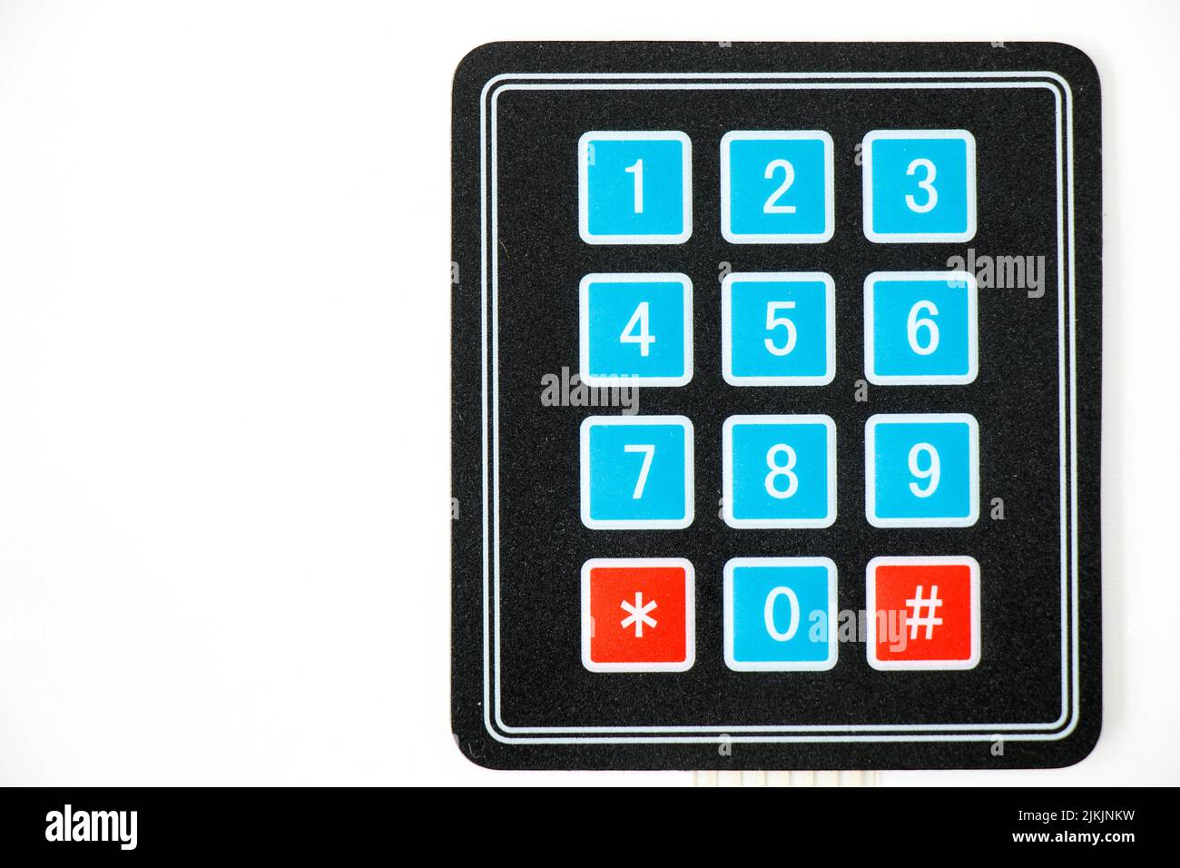 Scheda numeri per la sicurezza, numeri clicker, pulsante di numeri Foto Stock