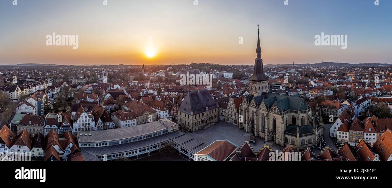 Una vista panoramica di Osnabrucker, Germania Foto Stock