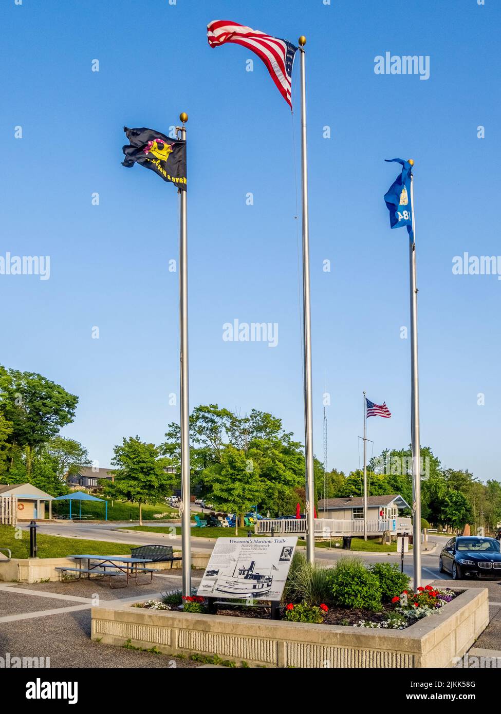 Shipwreck Memorial a Egg Harbor nella Door County Wisconsin USA Foto Stock