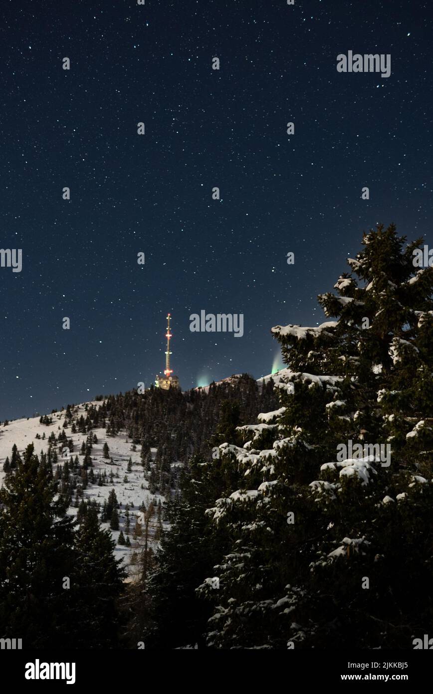 Lo skyline mozzafiato di Krvavec, Slovenia Foto Stock