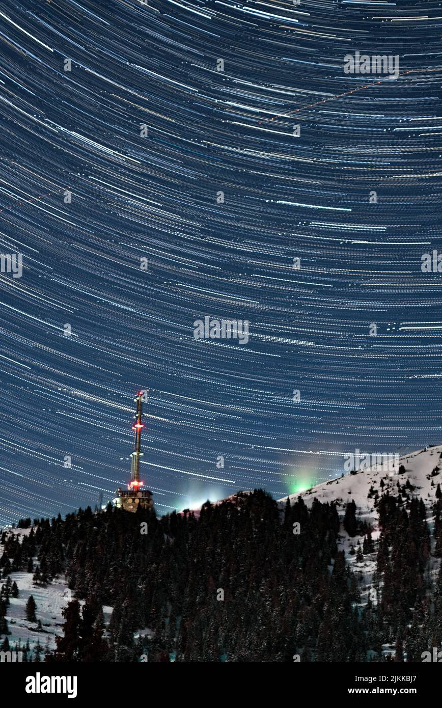 Lo skyline mozzafiato di Krvavec, Slovenia Foto Stock