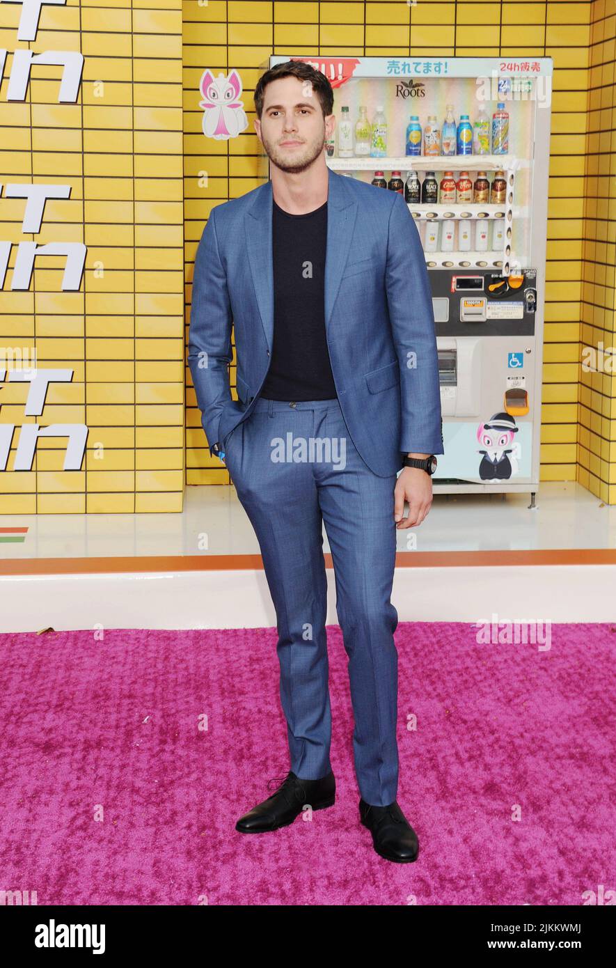 LOS ANGELES, CA - 01 AGOSTO: Blake Jenner partecipa alla prima di Los Angeles del "Bullet Train" di Sony Pictures al Regency Village Theatre il 01 agosto 2 Foto Stock