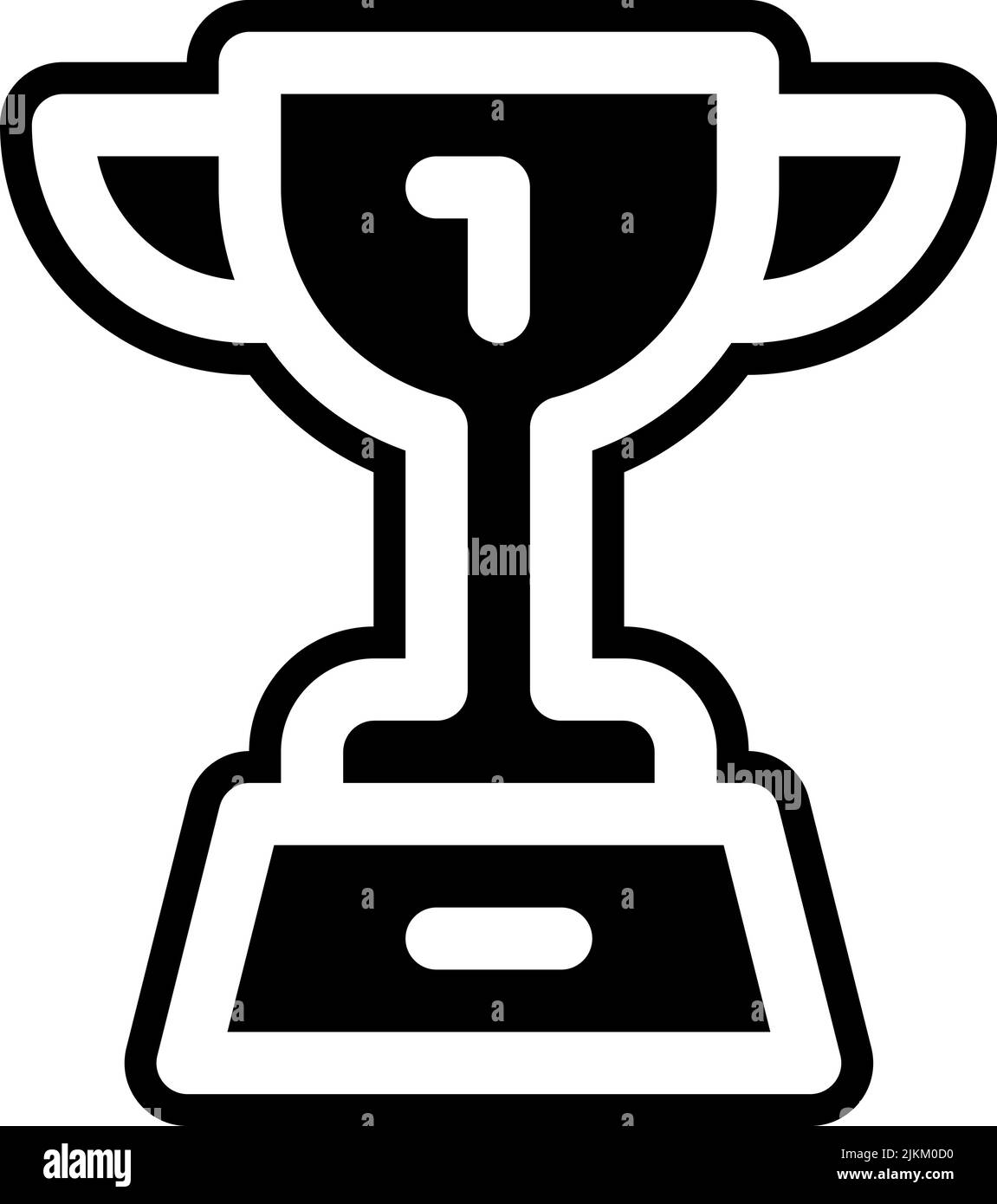 icona trofeo immagine vettoriale nera. Illustrazione Vettoriale