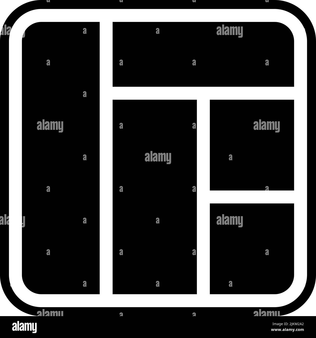 icona layout immagine vettoriale nera. Illustrazione Vettoriale