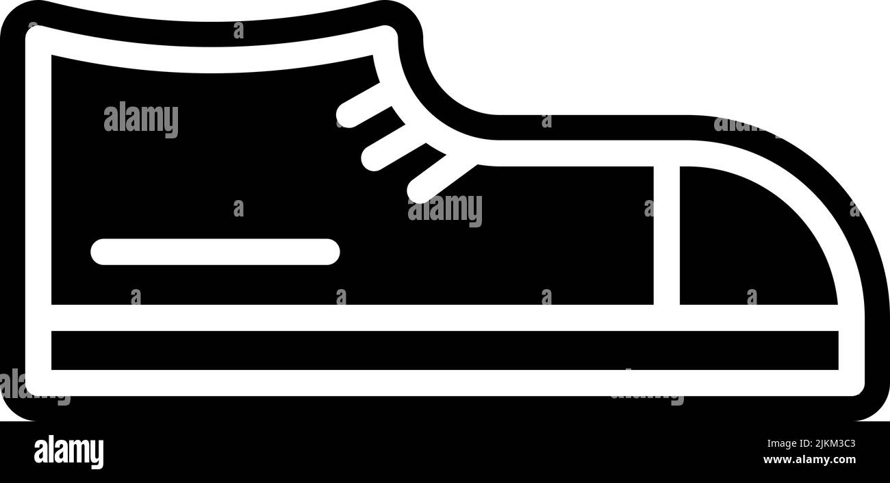 icona scarpe immagine vettoriale nera. Illustrazione Vettoriale