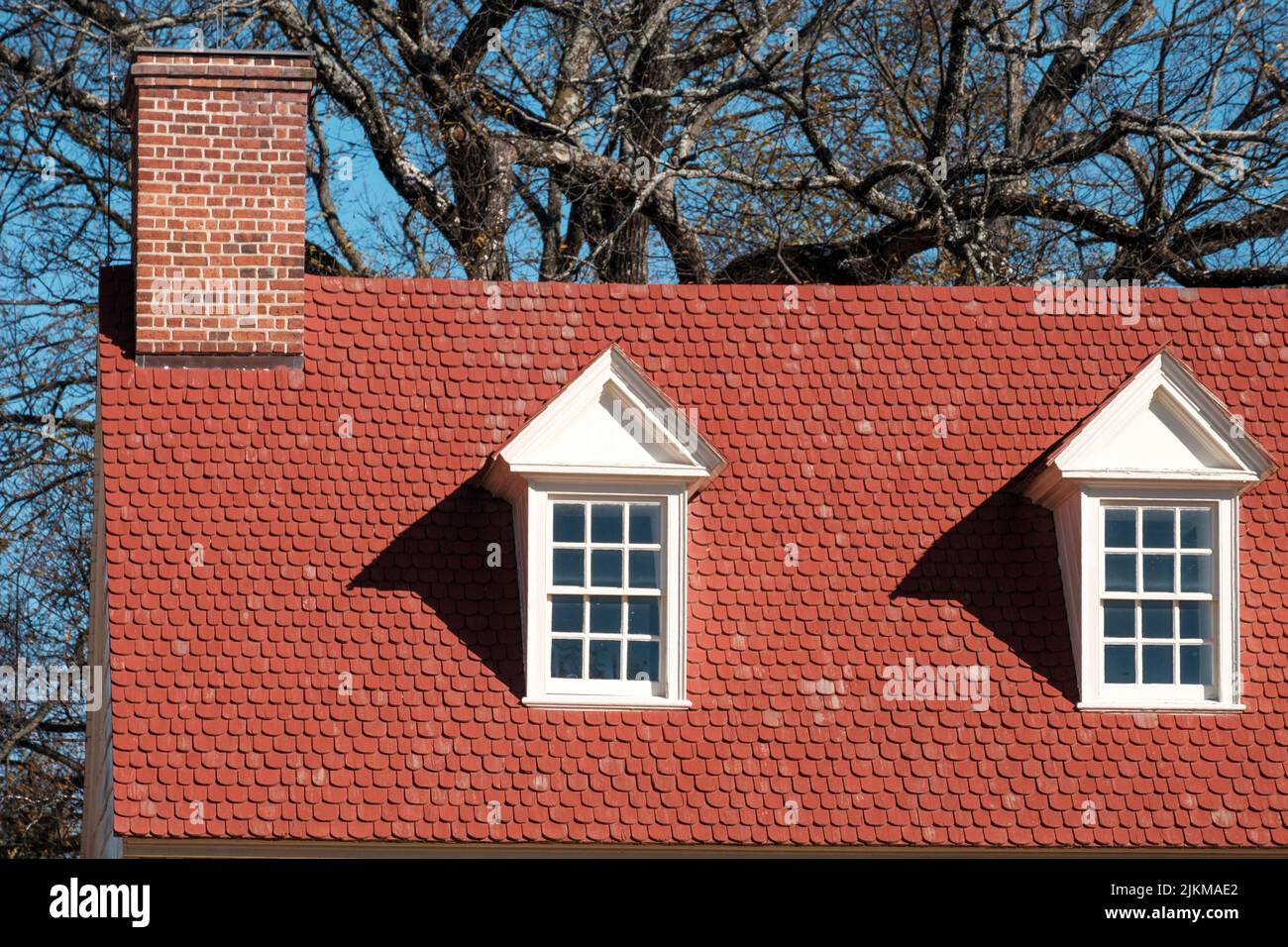 Dettagli architettonici al Mount Vernon di George Washington Foto Stock