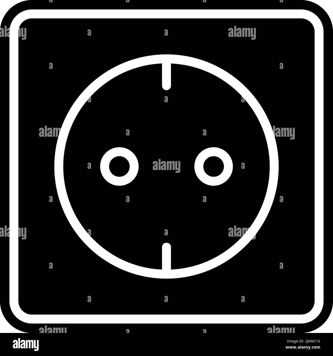 icona socket immagine vettoriale nera. Illustrazione Vettoriale