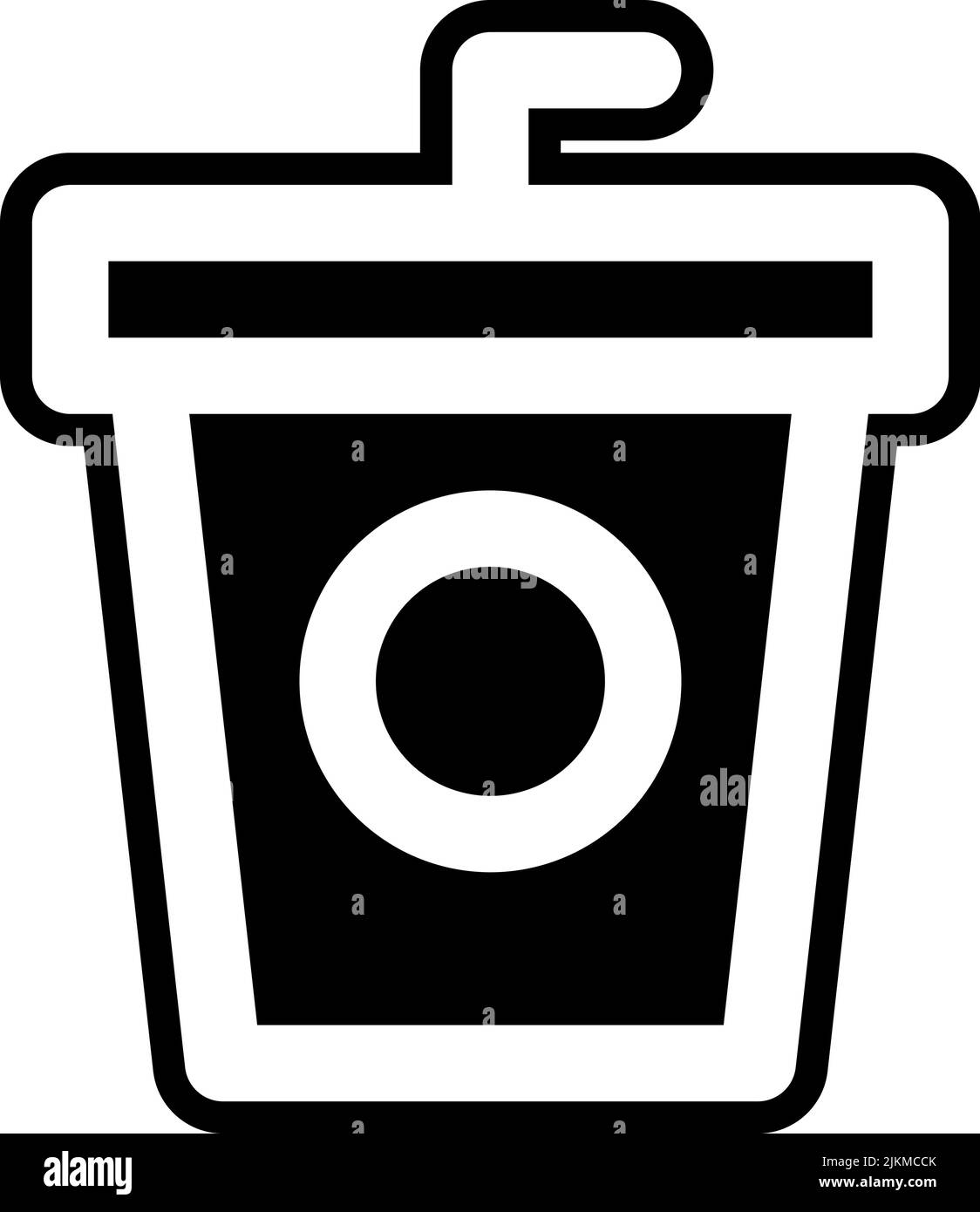 immagine vettoriale nera dell'icona della tazza di caffè. Illustrazione Vettoriale