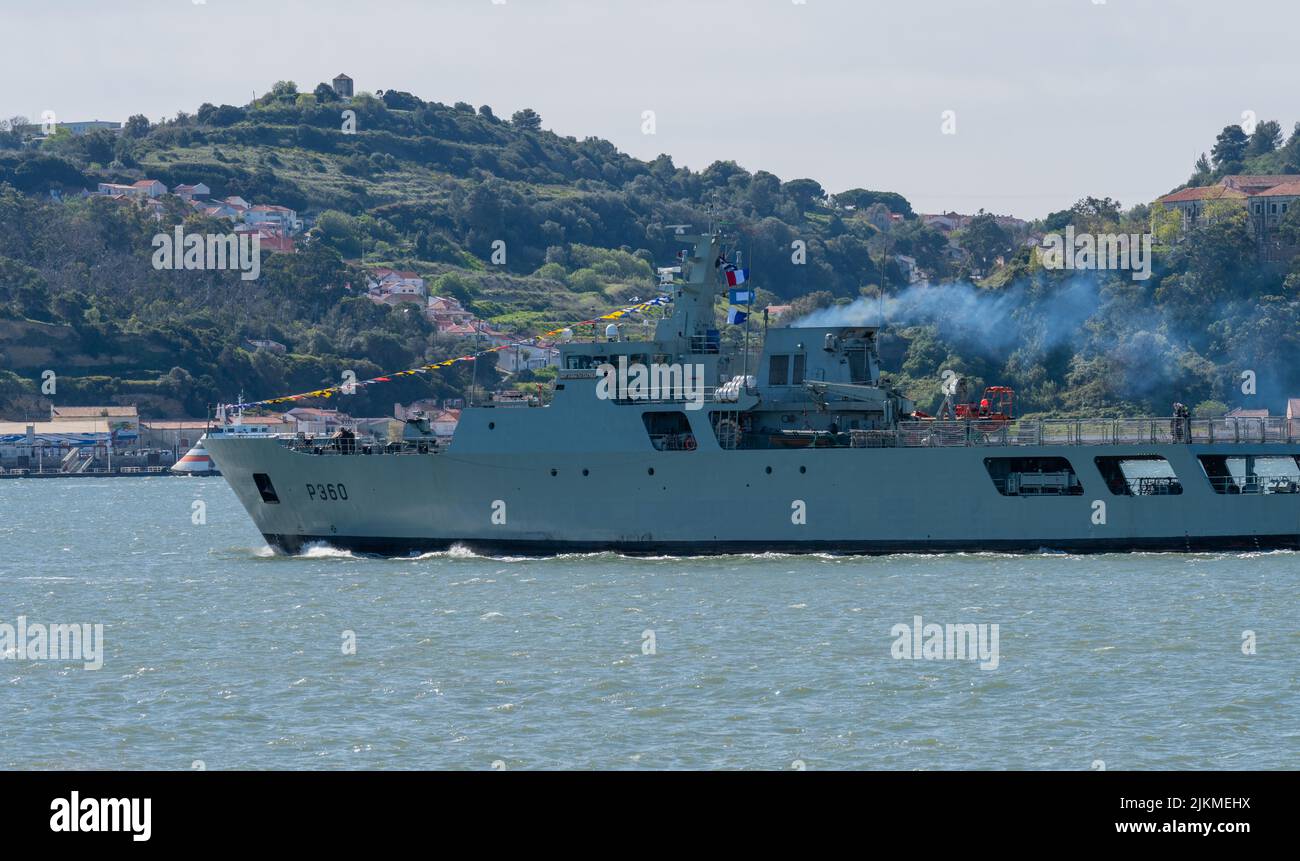 Una cerimonia militare e parata aerea navale nelle celebrazioni del passaggio aereo Sud Atlantico Foto Stock
