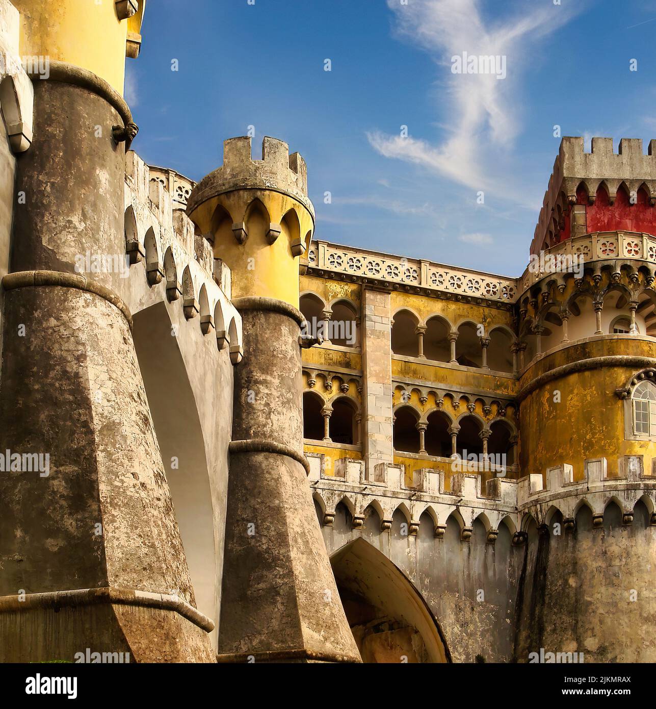 Pena il Palazzo Nazionale di Sintra, Portogallo (Palacio Nacional da Pena) Foto Stock