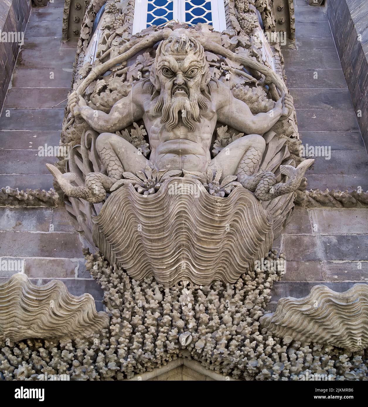 Pena il Palazzo Nazionale di Sintra, Portogallo (Palacio Nacional da Pena) Foto Stock