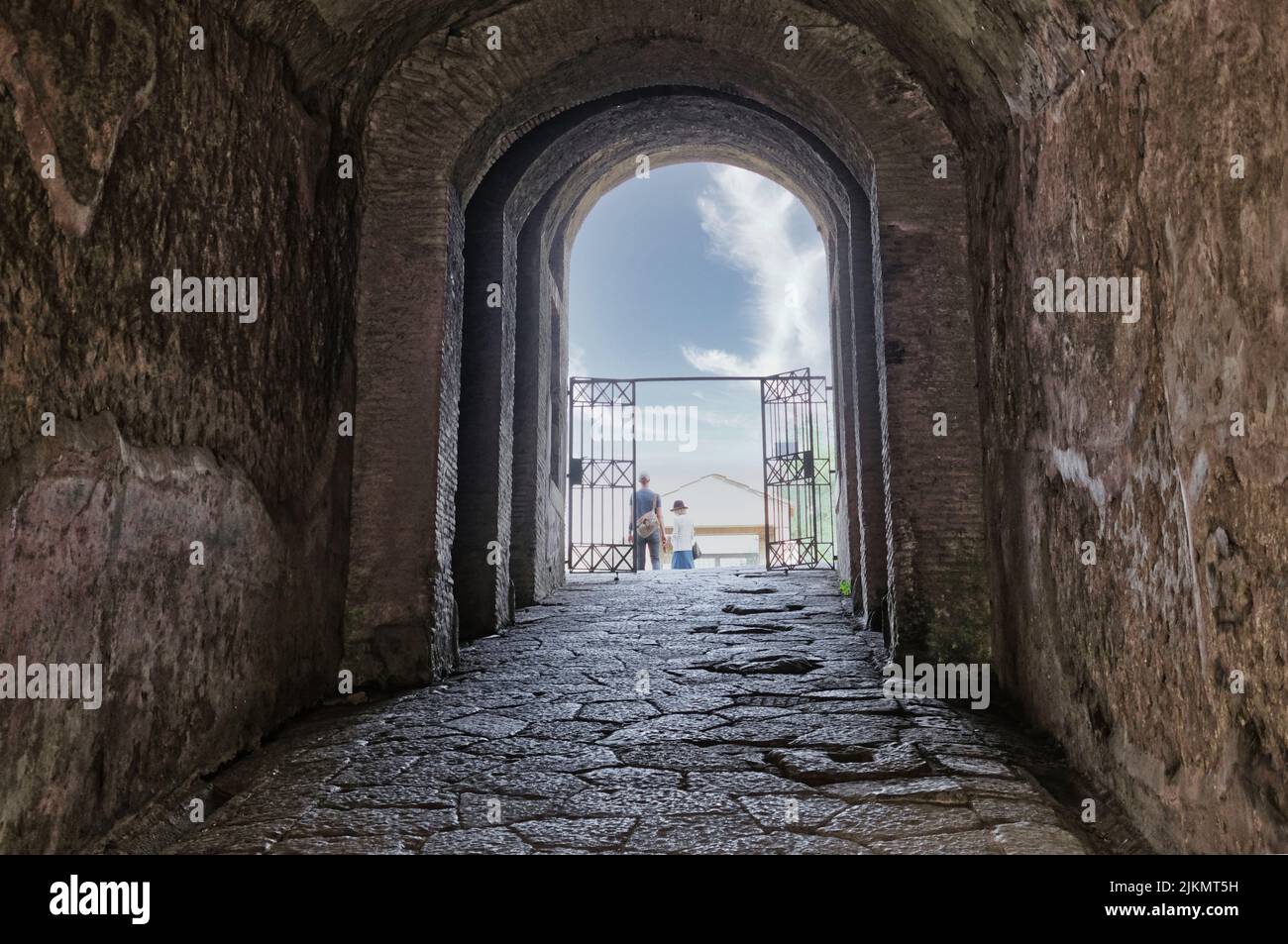 Anfiteatro ellittico struttura interna, con 20000 capacità, Anfiteatro Romano di Pompei, Pompei, Patrimonio dell'Umanità dell'UNESCO, Campania, Italia, Europa Foto Stock