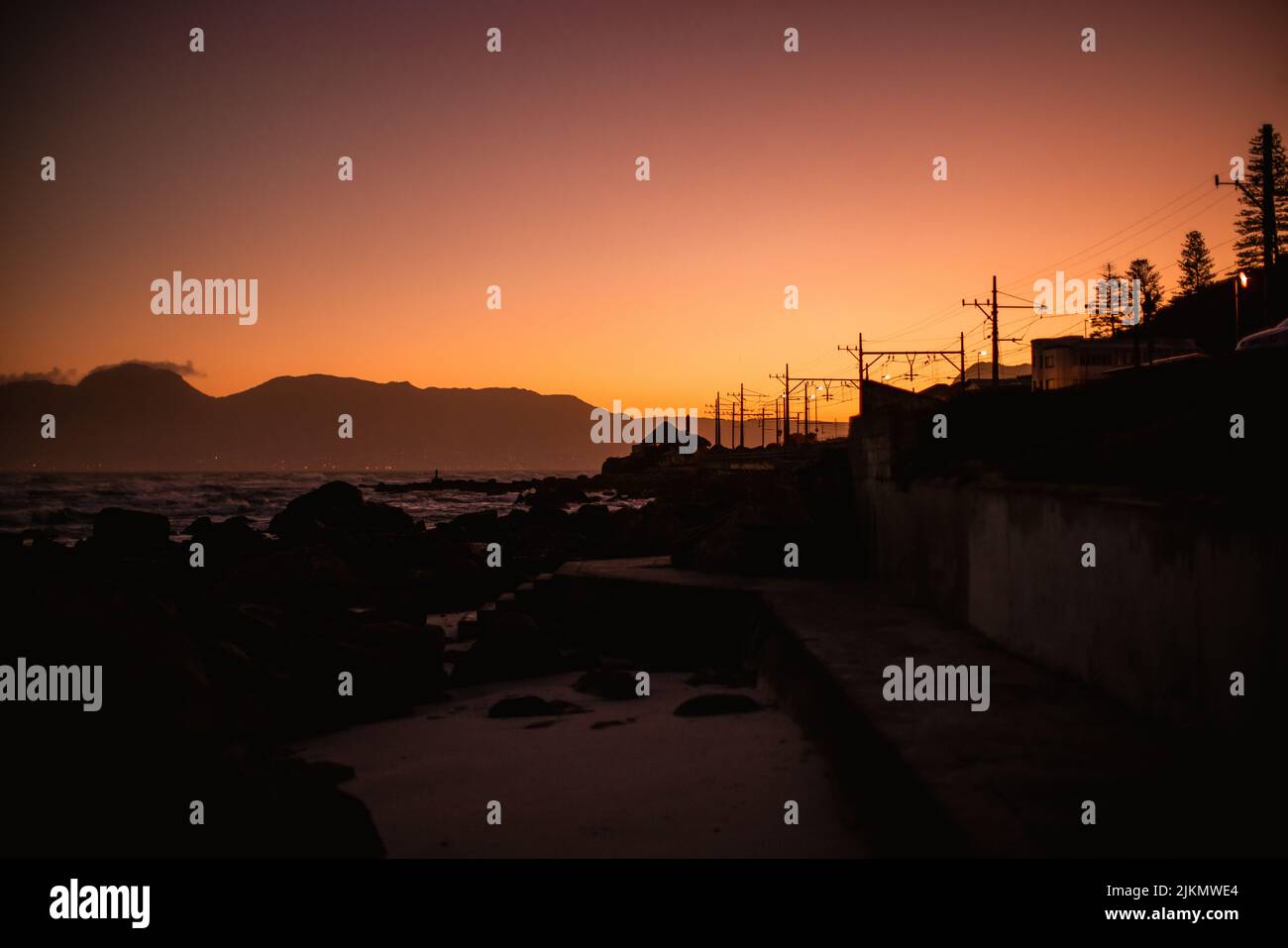 Un bellissimo paesaggio sul mare, st. James, Kalk Bay, Muizenberg, Città del Capo Foto Stock
