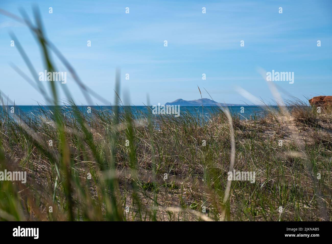Entry Island dalla riva Foto Stock