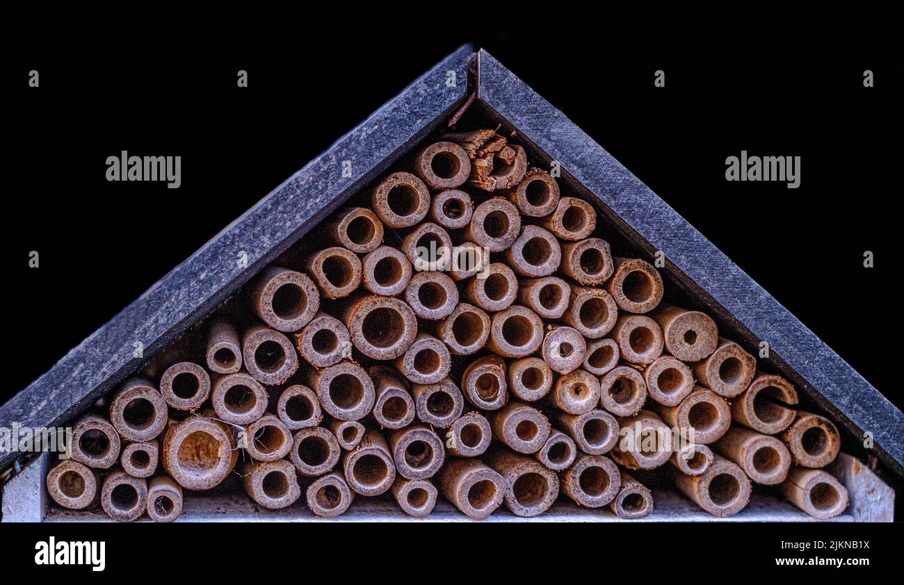 Accendini per fuoco ad alto contenuto calorico sotto il tetto Foto Stock