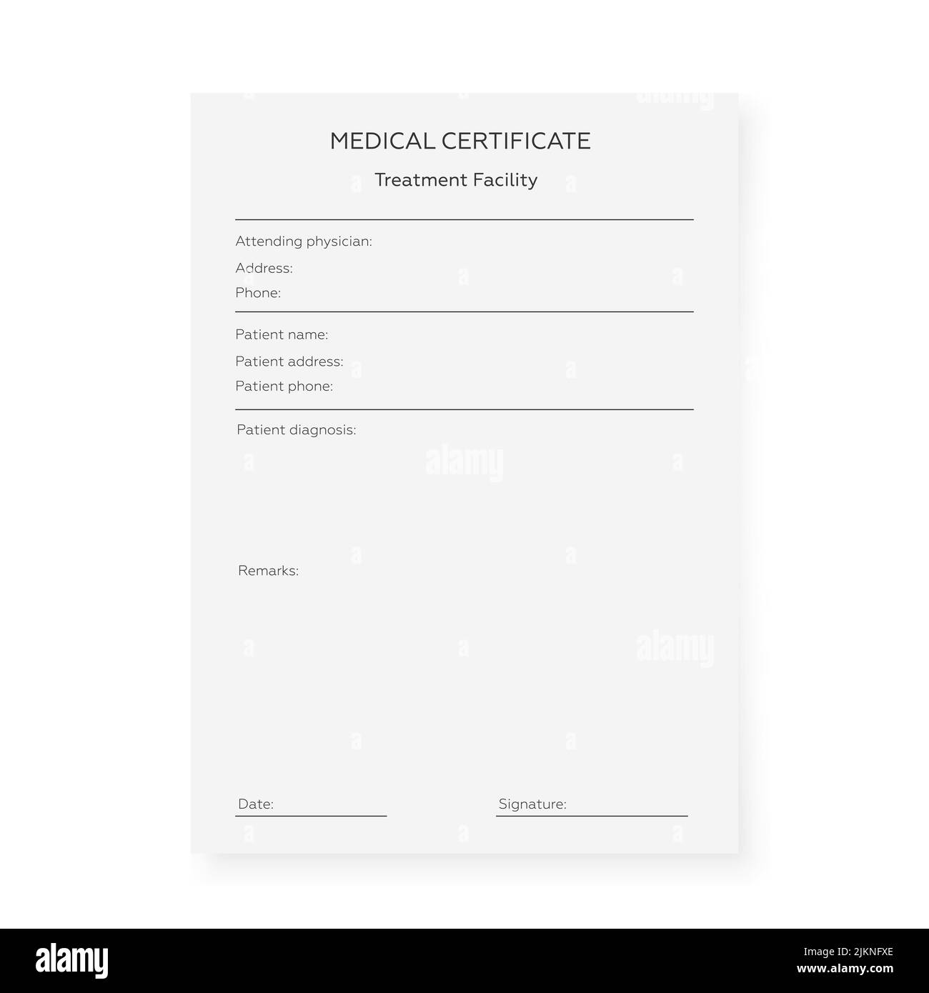 Certificato medico Foto e Immagini Stock in Bianco e Nero - Alamy