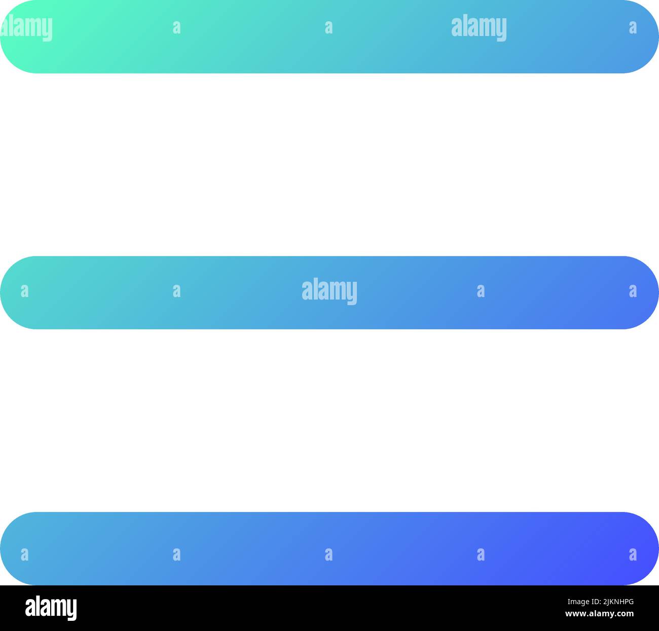 Icona dell'interfaccia utente lineare gradiente perfetto pixel del menu Hamburger like Illustrazione Vettoriale