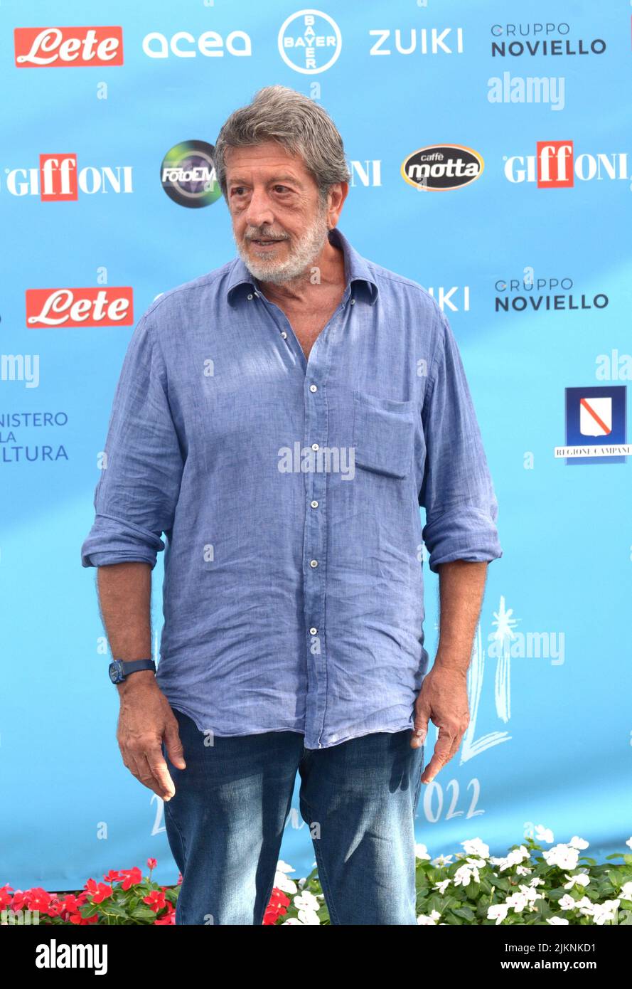 27 luglio 2022, GIFFONI VALLE PIANA, Italia: Andrea Purgatori al Giffoni Film Festival 2022 a Giffoni Valle piana. (Credit Image: © Giovanni Lemba/Pacific Press via ZUMA Press Wire) Foto Stock