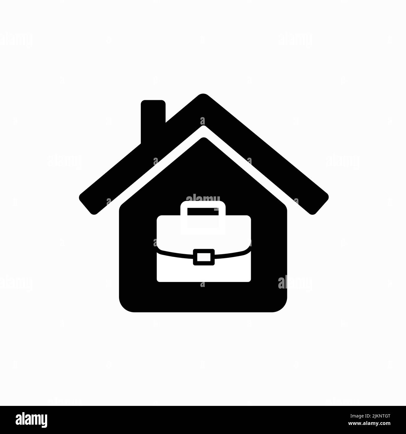 Lavoro remoto, ufficio a casa, lavoro da casa. Icona della linea vettoriale. Illustrazione modificabile. Pittogramma. Illustrazione Vettoriale