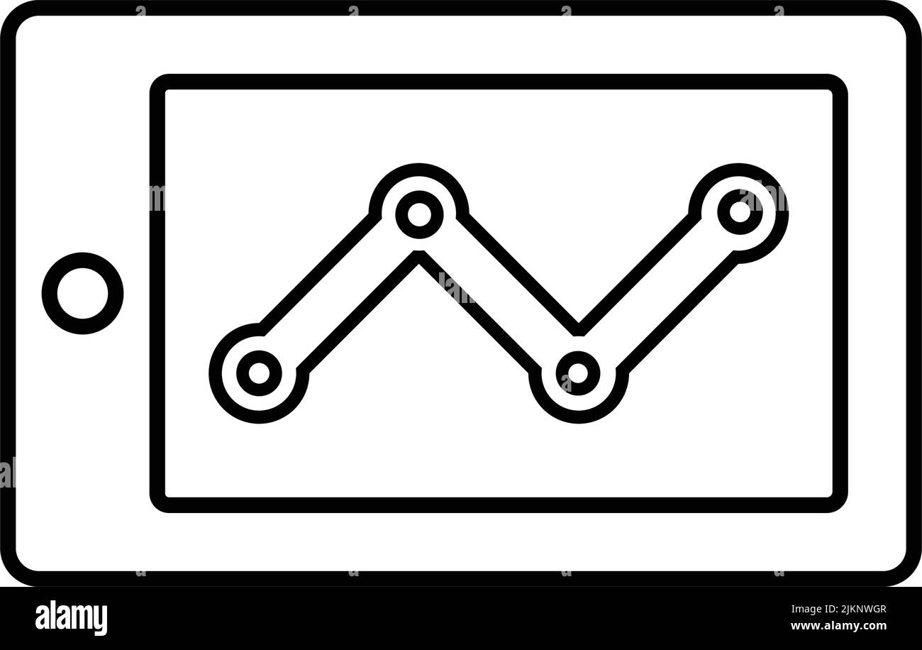 Grafico, l'icona del progetto è isolata su sfondo bianco. Utilizzo per grafica e web design o scopi commerciali. File EPS vettoriale. Illustrazione Vettoriale