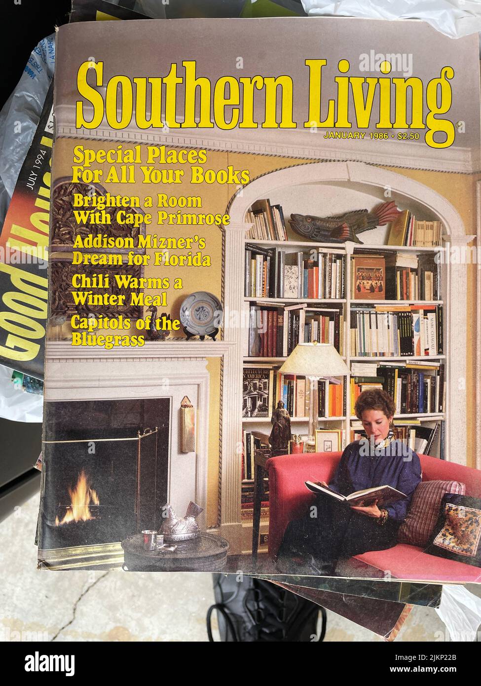 La copertina della rivista Southern Living - Gennaio 1986 Foto Stock