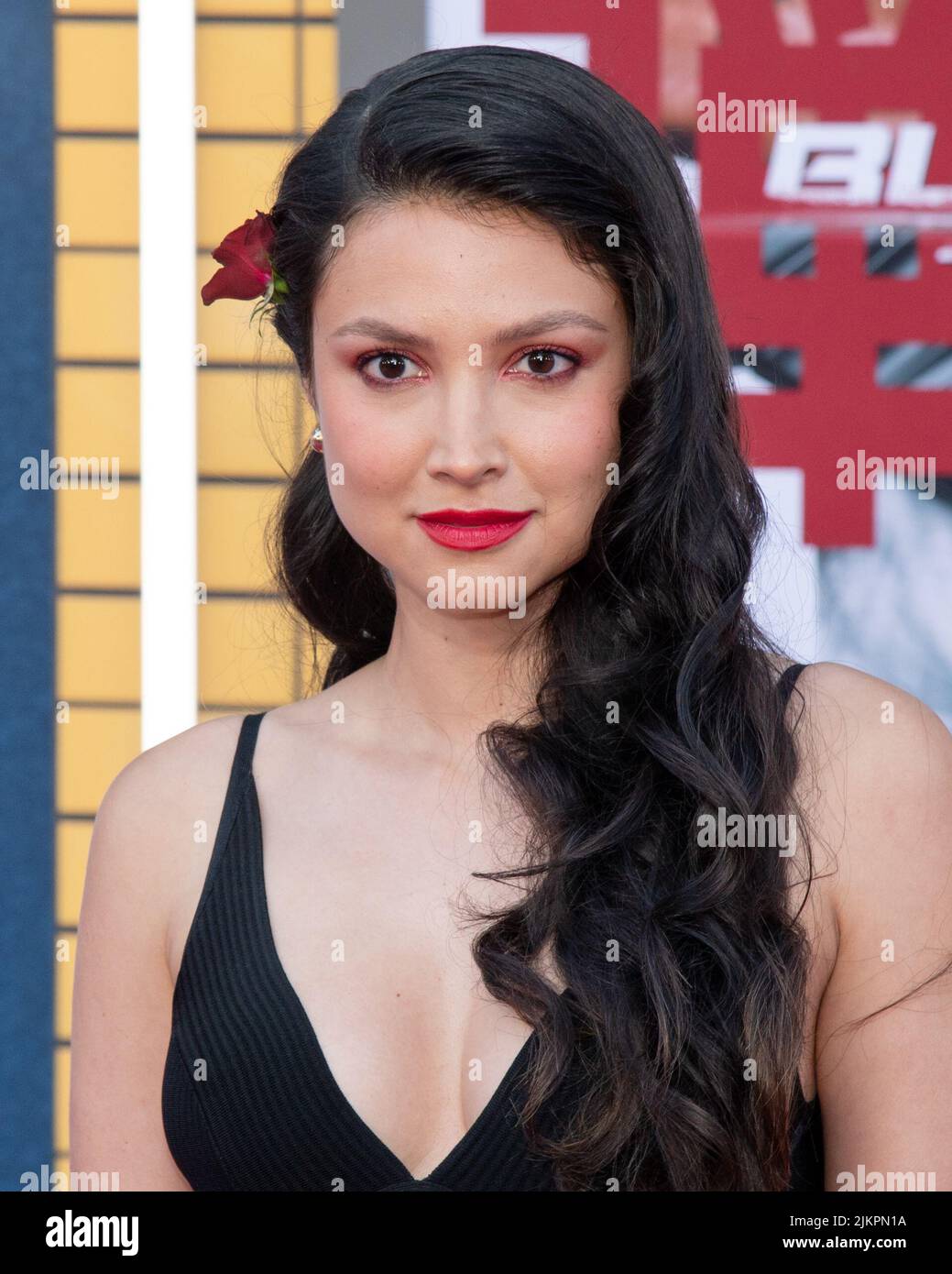 1 agosto 2022, Westwood, California, Stati Uniti d'America: Andrea MuÃ±OZ partecipa alla Premiere di Los Angeles di Columbia Pictures''Bullet Train' (immagine di credito: © Billy Bennight/ZUMA Press Wire) Foto Stock