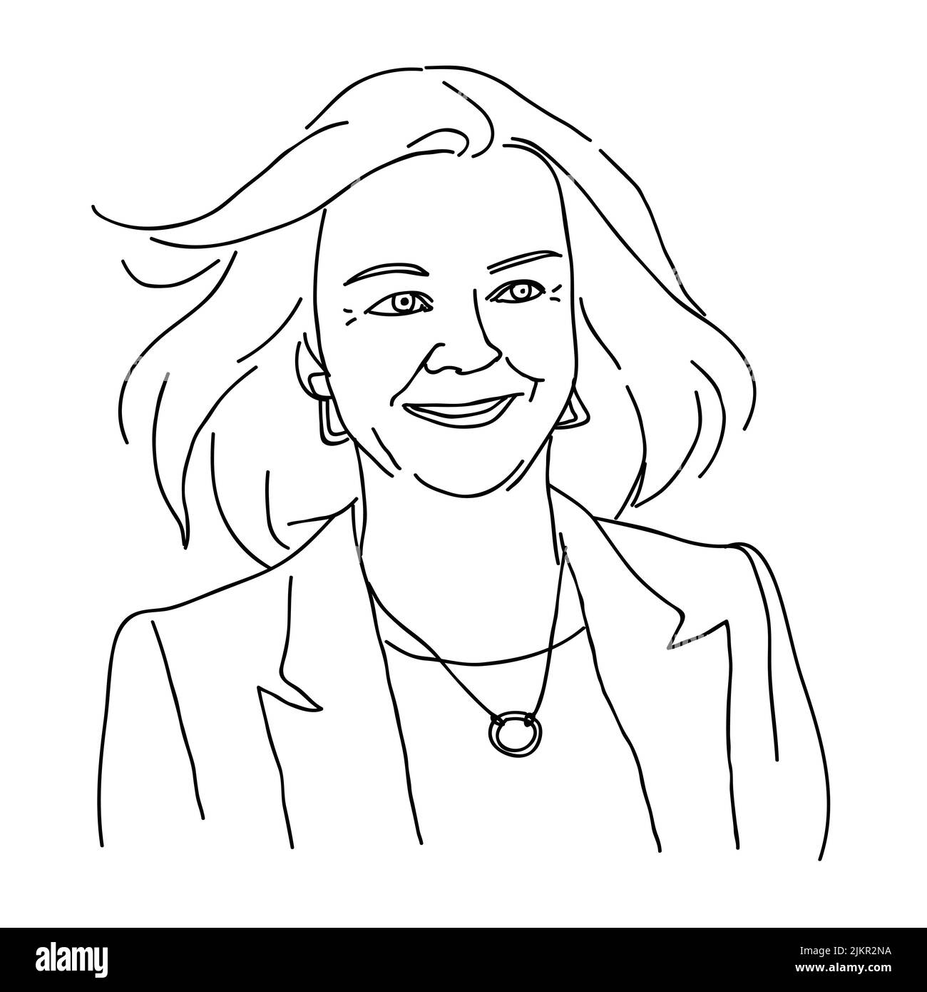 Disegno vettoriale Liz Truss Illustrazione Vettoriale