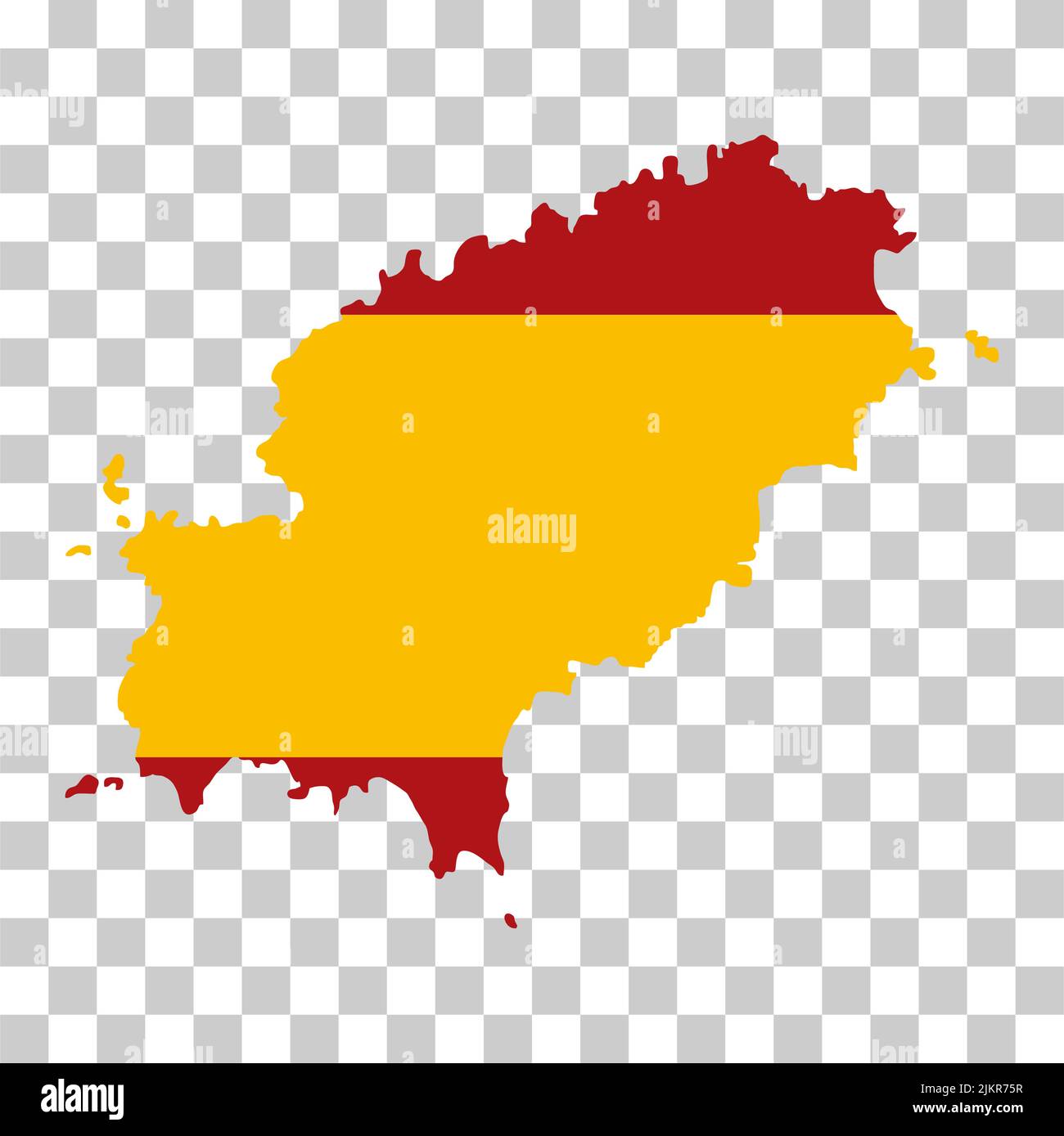 Ibiza alto dettaglio mappa isola, spagna regione segno piatto, web design vettore illustrazione . Illustrazione Vettoriale