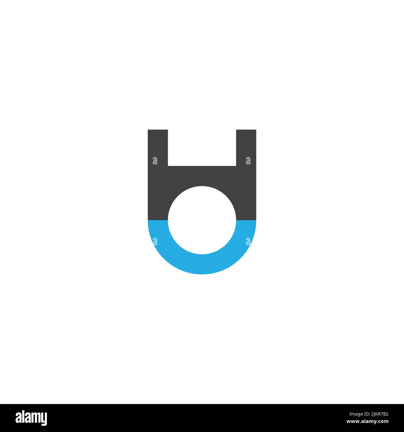 lettera h ponte fiume astratto logo vettore Illustrazione Vettoriale