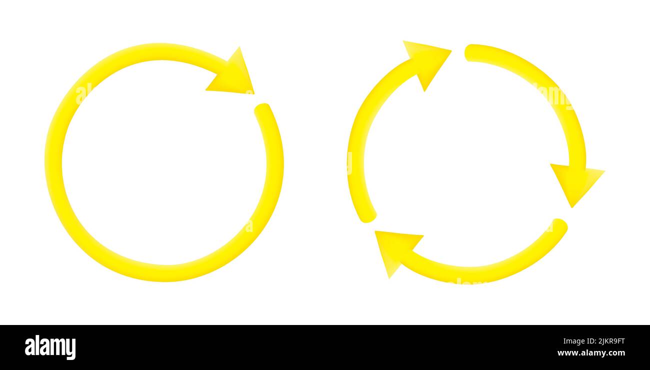 3d icona del vettore di aggiornamento isolata in bianco Illustrazione Vettoriale