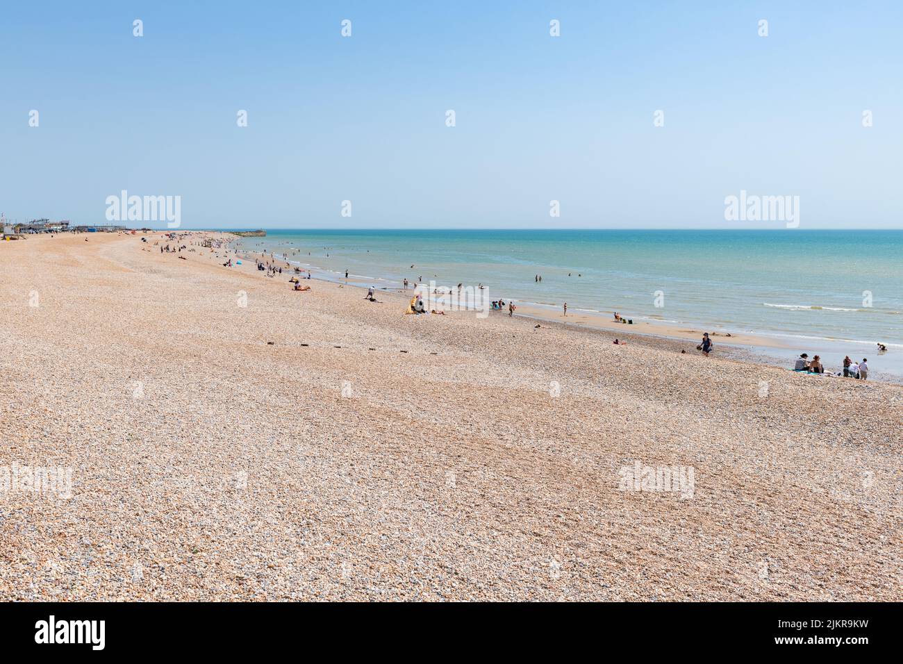Hastings Beach, Hastings, Sussex, Inghilterra, Regno Unito Foto Stock
