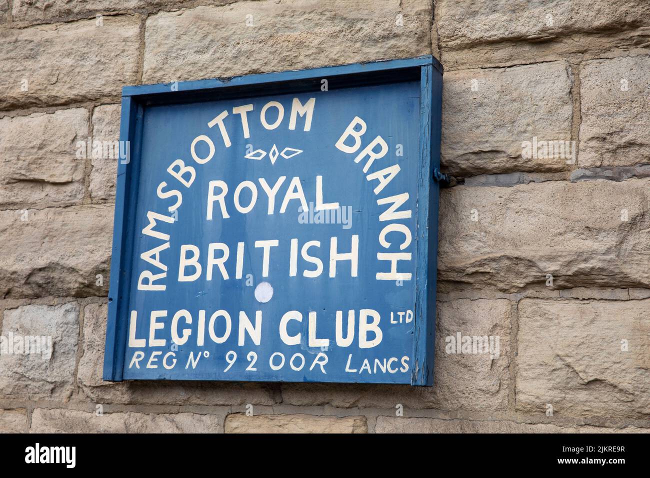 Royal British Legion Club, ramo di Ramsbottom in questo villaggio del Lancashire, Inghilterra, Regno Unito Foto Stock